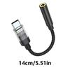 14cm/1m Long USB C to 3.5 Dongle Cord Type C to 3.5mm Plug Adapter Cable Line for Note 10/20/S20/21 Smartphones