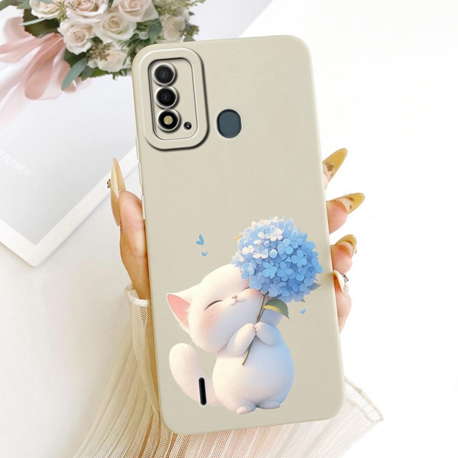 For Itel P37 Pro Vision 2Plus Phone Case Cute Rabbit Liquid Soft Silicone Bumber Shell For Itelp37 Capa Vision2s Back Cover