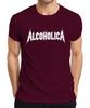 Alcoholica Metal Logo Funny Alcohol Beer Party Gift Vintage Unisexs Tshirt