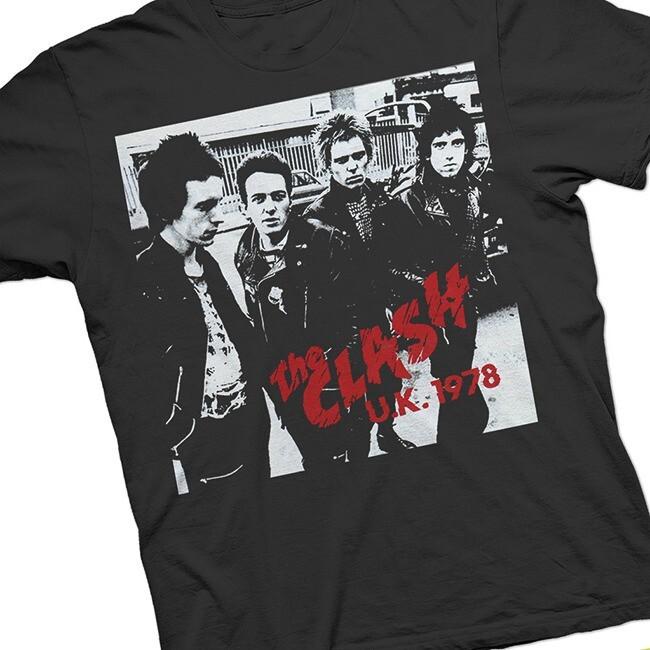 Футболка унисекс черная с принтом The Clash Band UK 1978 Tour, хлопок, все размеры