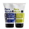 De-Tan Face Scrub for Men, 100g| Exfoliation & Effective Tan Removal | Walnut Granules & Face Wash - Oily Skin - 100g - With Basil