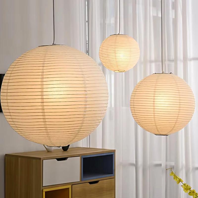 1PC Round Rice Paper Japanese Paper Art Lampshade Lantern Ball Spherical Lampshade Artistic 30/40cm
