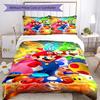 3pcs Super Mario pattern bedding set duvet cover set includes duvet cover &pillowcases, perfect all season bedroom decoration & gift