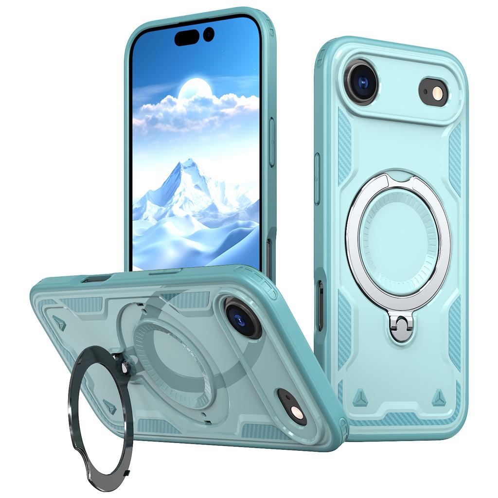 For iPhone Air Case Compatible with MagSafe Military Protection PC+TPU Kickstand Phone Cover
