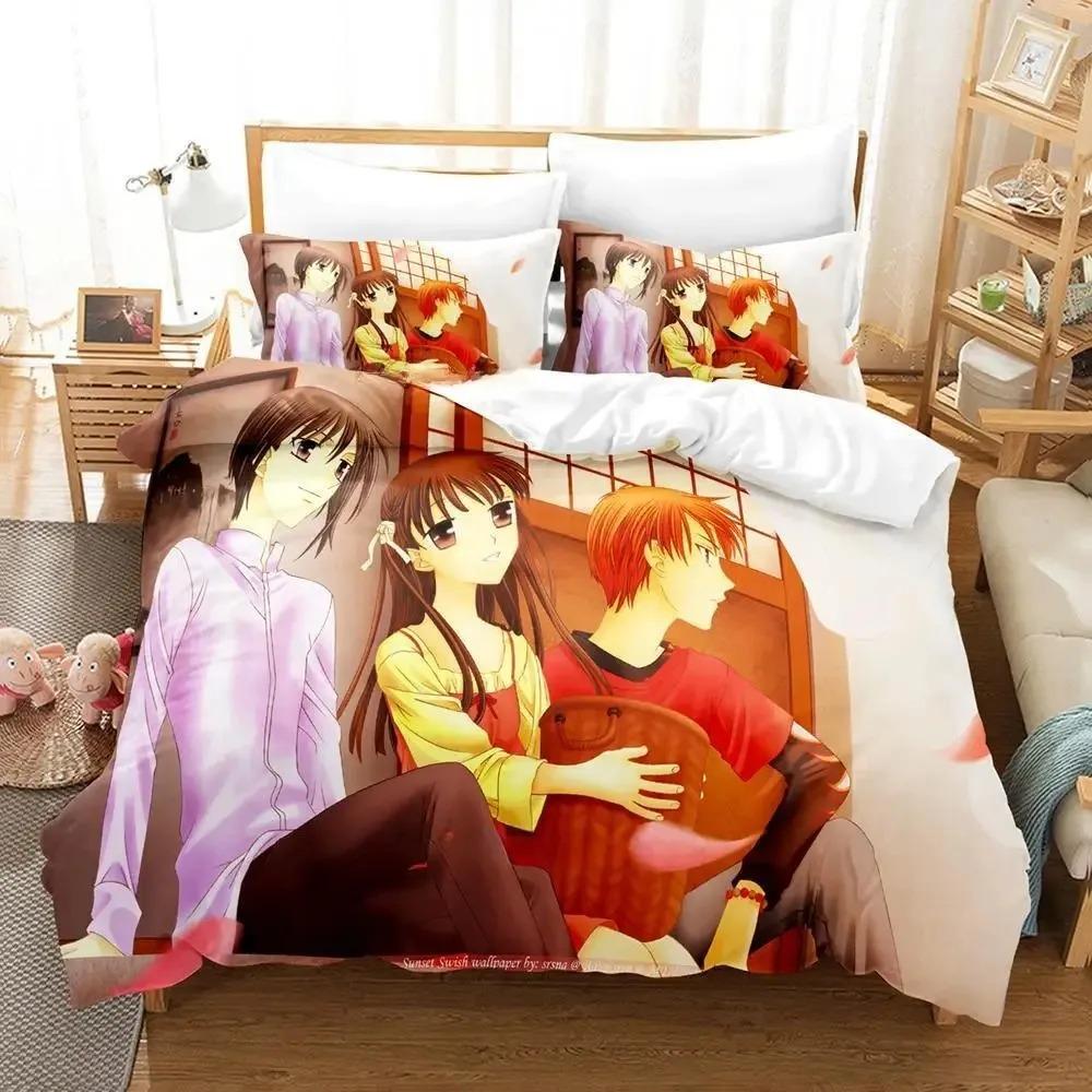 3D Print Anime Personality Fruits Basket Bedding Set Single Twin Full Queen King Size Bed Set Adult Kid Bedroom Duvet Cover Sets
