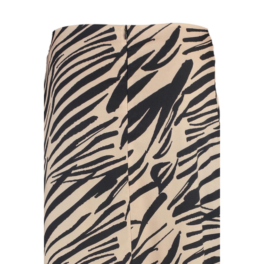 Pink Midi Knitted Skirt With Flounce Animal Pattern Skirt Twoaw20et0241