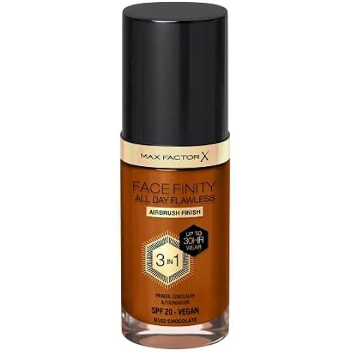 Fond De Teint - MAX FACTOR - Facefinity All Day Flawless - N102-chocolate - 30 Ml - SPF20