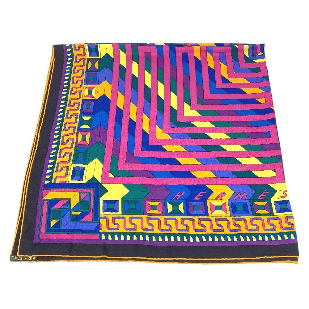 HERMES LE FIL DARIANE (Ariadne's Thread) Calle Jean 140 Large Shawl Stole Scarf