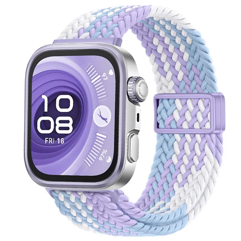 Magnetic Woven Nylon Strap for Huawei Watch Fit3/4/4 Pro/5/5 Pro Wristband Bracelet for Huawei Watch Fit 5 Watchband Accessories