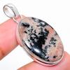Honey Dendritic Gemstone 925 Sterling Silver Jewelry Pendant 1.65" T0A83