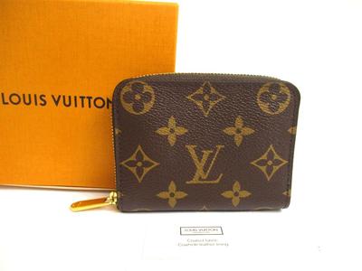 Оригинальный кошелек для монет Monogram из коричневой кожи #a932  Восстановленный