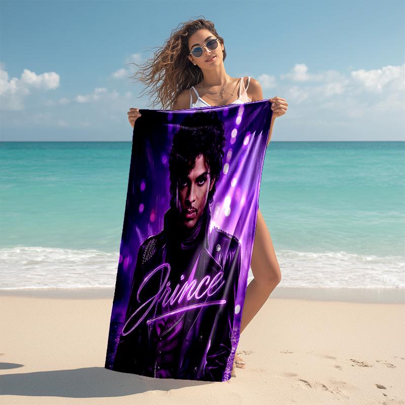 1pc Prince1 Beach Towel, Comfortable and Thick, and Swimming/Bath/Picnic/Camping Towel, Suitable for Seaside Beaches