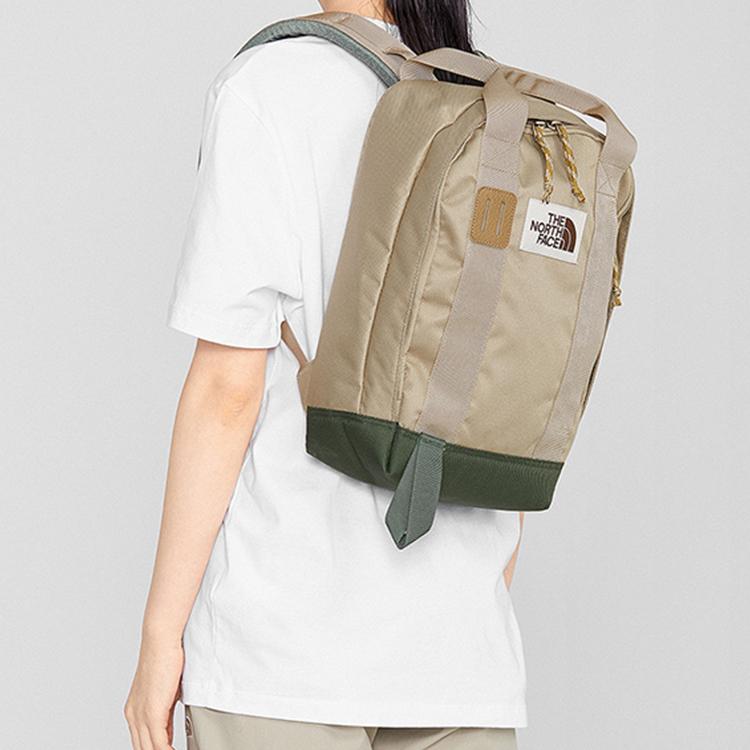 The North Face 14.5L Tote Pack Lightweight Comfortable Student Backpack Outdoor Bag Unisex backpack Khaki NF0A3KYY-1Q2