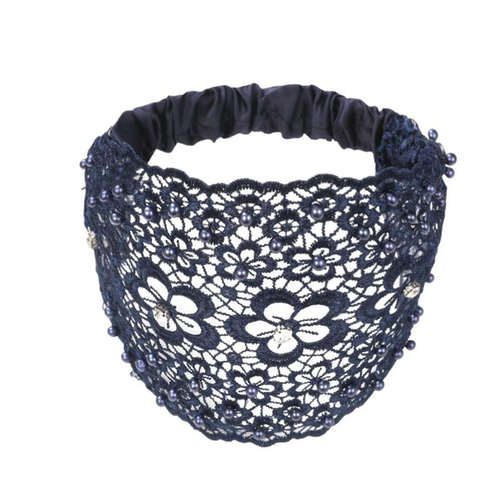 Cover Flower For Women Makeup For Girls Diamond Wide Side Hair Accessories Women Hairband Lace Hair Hoop Korean Style Headband