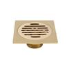 10*10cm Golden Floor Drain  Brass Prevention Odor Thickening Drain Shower Bathroom Drainage Balcony Washing Machine Floor Drain