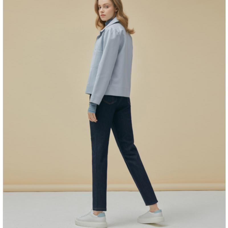 Bang Bang Women S Semi Boyfriend Fit elaStic waiSt Denim pantS Navy