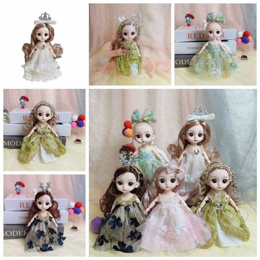 Мини Кукла Принцесса с Подвижными Суставами, Подвижные Суставы, 3D Глаза, Игрушки Мини-Куклы, Играть в Дом