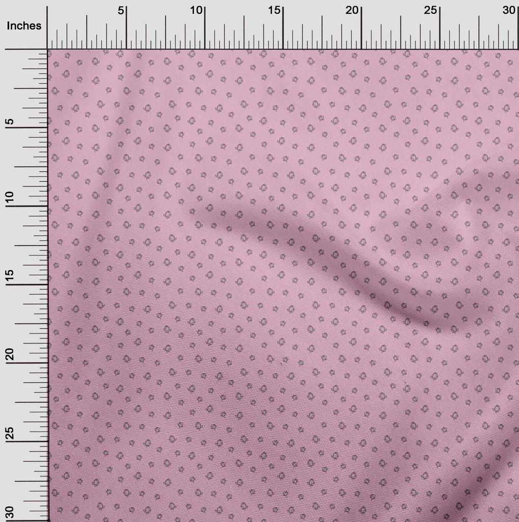 oneOone Cotton Flex Light Pink Fabric Floral Animal Skin Texture Dress Material Fabric Print Fabric By The Yard 40 Inch