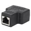 5 PCS 1 Into 2 Three Way RJ45 Ethernet Splitter Adapter Wire Extender  Internet Network Extension