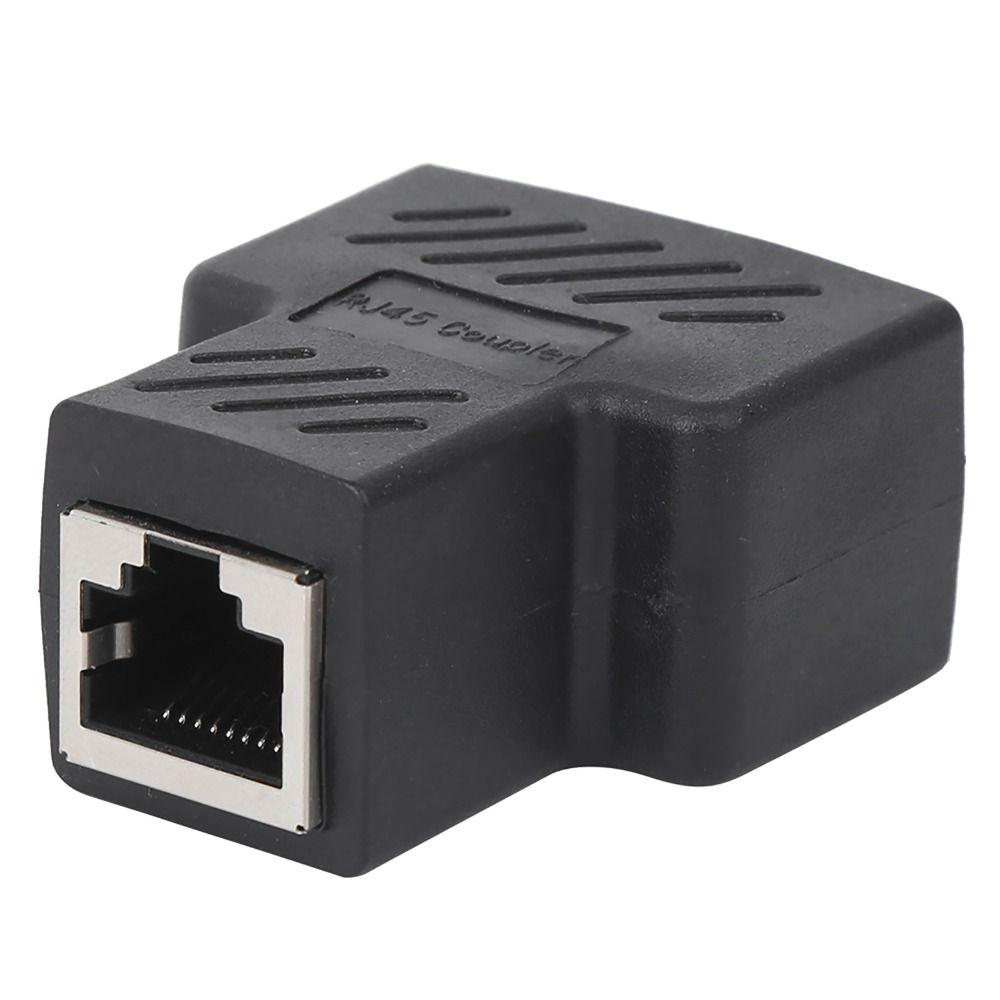 5 PCS 1 Into 2 Three Way RJ45 Ethernet Splitter Adapter Wire Extender  Internet Network Extension