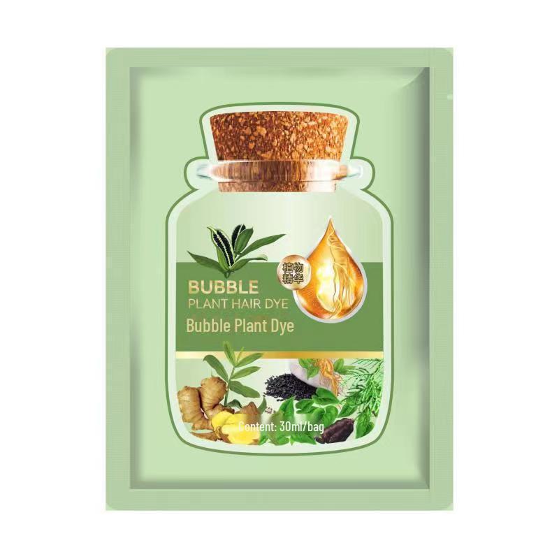 Пузырьковая краска для волос: Крем на растительной основе для закрашивания седины, не оставляет пятен, прост в использовании в домашних условиях