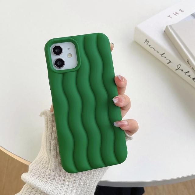 Мягкий силиконовый чехол для телефона с 3d волнами воды для Iphone 14 13 12 11 Pro Max 10 ярких цветов, матовый шелковистый кожный покров