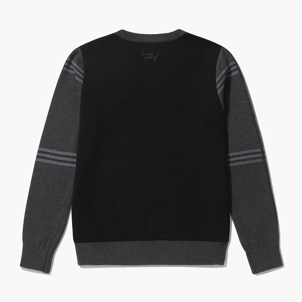 Мужской круглый джемпер в клетку LECOQ GOLF (Go321Mkp94)