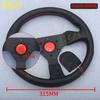 JDM 12.5inch 315mm Microfiber Leather Steering Wheel Red Stitching Racing Sports Steering Wheel