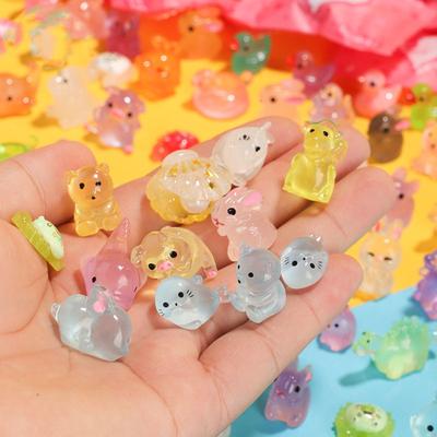 10 шт. милые мини-фигурки животных из смолы, модель, слепой мешок, игрушки, действие, сюрприз, куклы, фигурки для детей, подарки