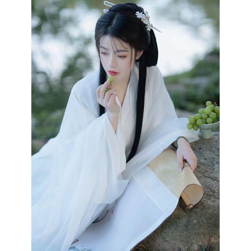 Элегантное женское танцевальное платье в китайском стиле ханьфу для династий Вэй и Цзинь