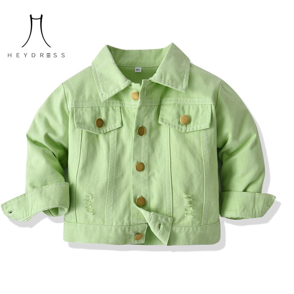 Корейский стиль, разноцветная короткая джинсовая одежда с принтом тай-дай, новая детская джинсовая куртка с длинными рукавами и лямками