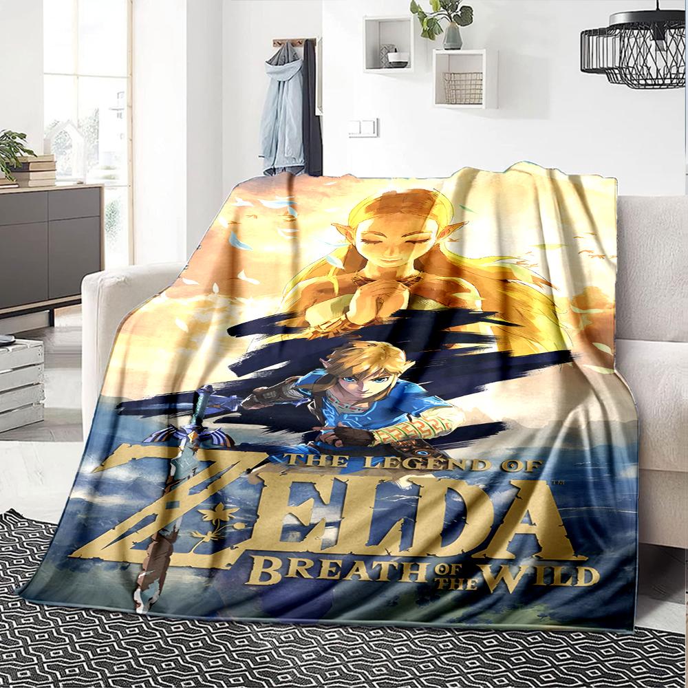 1pc Game Zelda Blanket, Gift, for Men and Women, Soft Blanket, Good for Sofa Bed Couch Travel, Lightweight Flannel Blanket