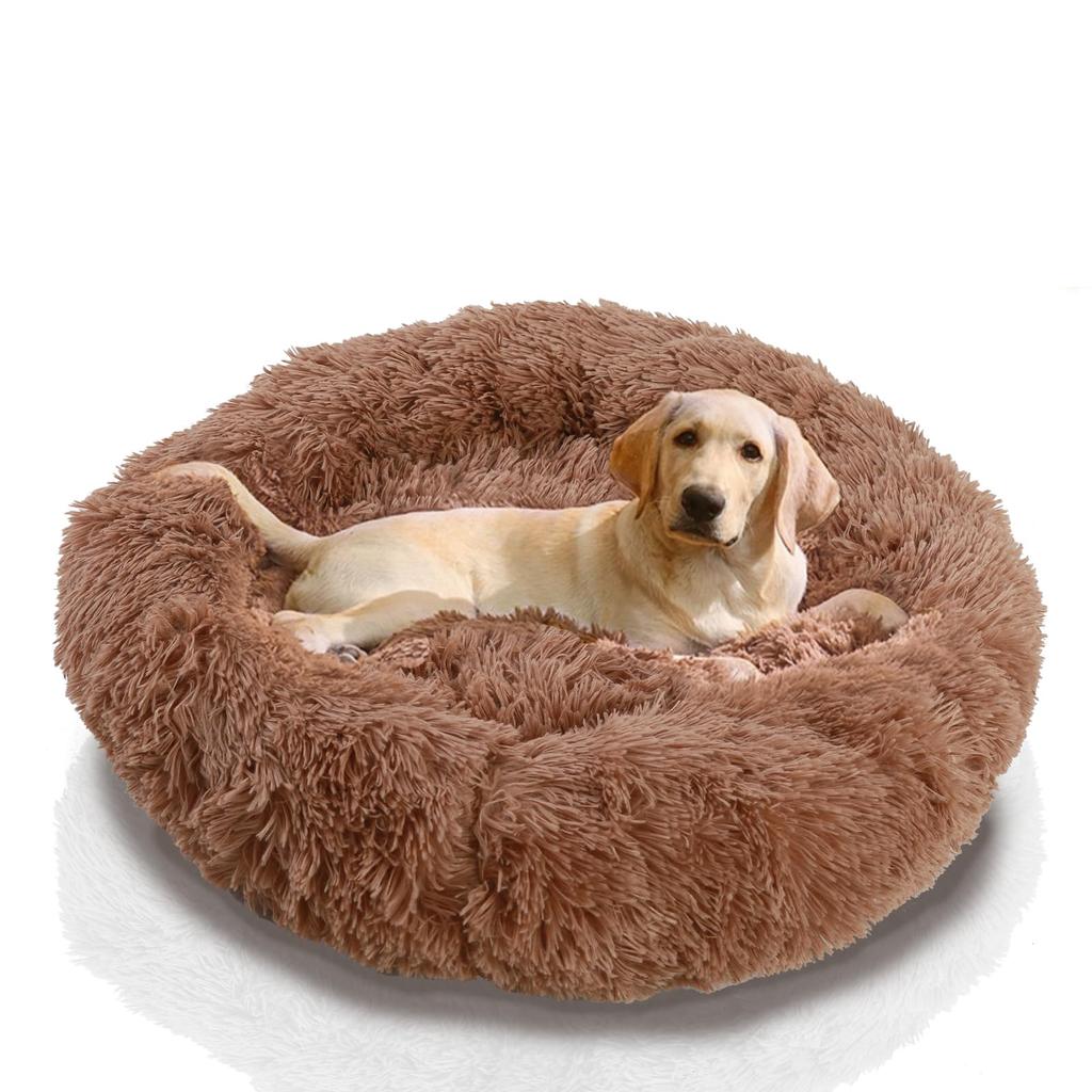 Insvog Dog Cat Warm Pet Washable Pet Fluffy Pet Round Pet Sofa Pet House for and Small Dogs Bed, Bed, Bed, Cushion, Mat, Bed, Year-Round Cats, Large,