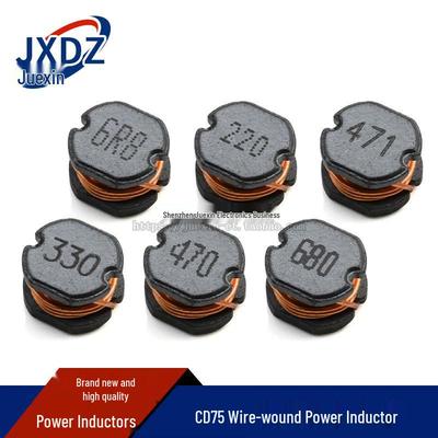 CD75 SMD Проволочный силовой индуктор: 2,2 мкГн, 3,3 мкГн, 4,7 мкГн, 10 мкГн, 22 мкГн, 33 мкГн, 47 мкГн, 100 мкГн, 330 мкГн