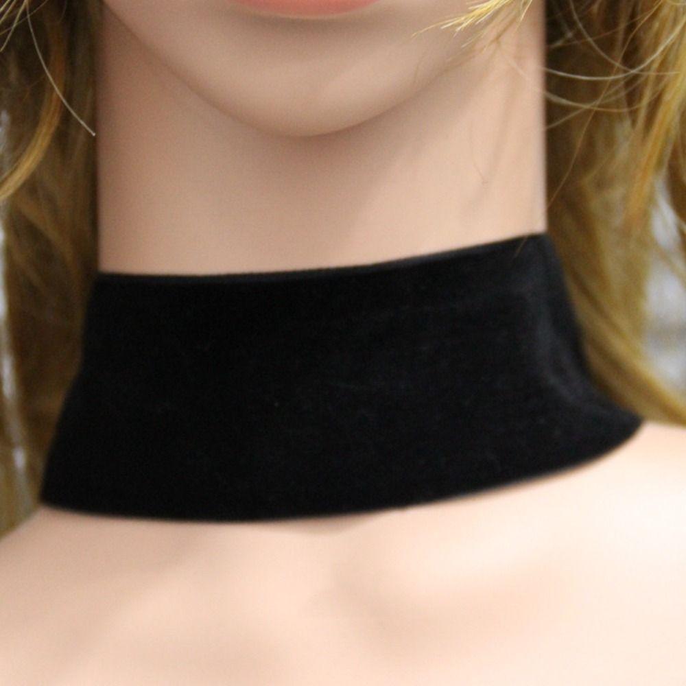 Zinc Zinc Alloy Chain Clavicle Chain Punk Necklace Velvet Collar Korean Style Jewelry Women Choker