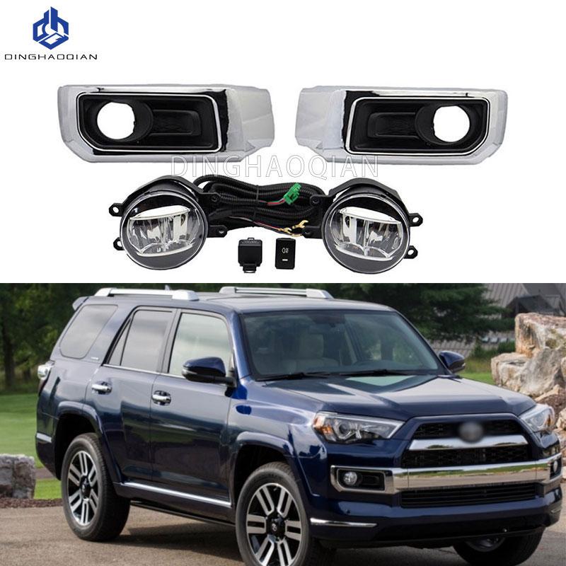 Fog Lights For Toyota 4Runner 4 Runner 2016 2017-2020 LED Fog Light for Headlight Fog Lamp Cover Grille Bezel Harness Switch Kit