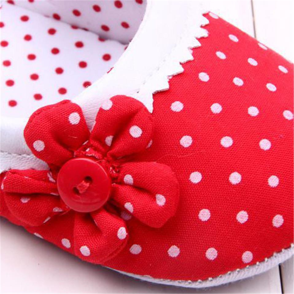 Обувь для маленьких девочек, обувь принцессы в горошек с цветами, хлопковая обувь для малышей, нескользящая подошва для малышей, первые ходоки
