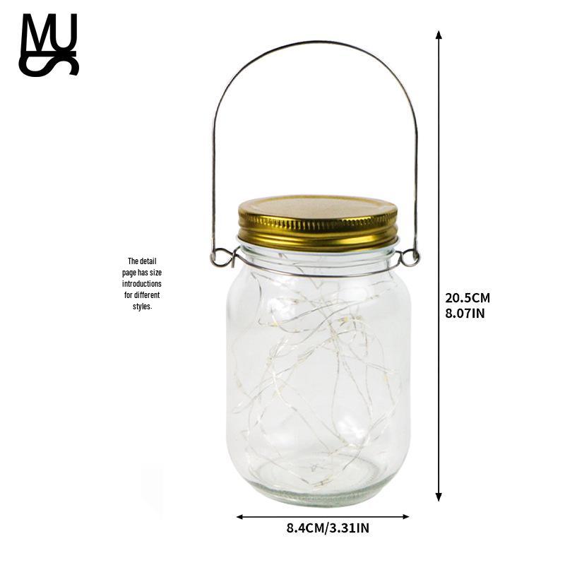 Solar Mason Jar LED String Lights with Custom World Cup Design