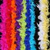 2M Colorful Feather Strips Christmas Tree Feather Decorative Strips DIY Bouquet Packaging Strips Wedding Party Decorative Strips