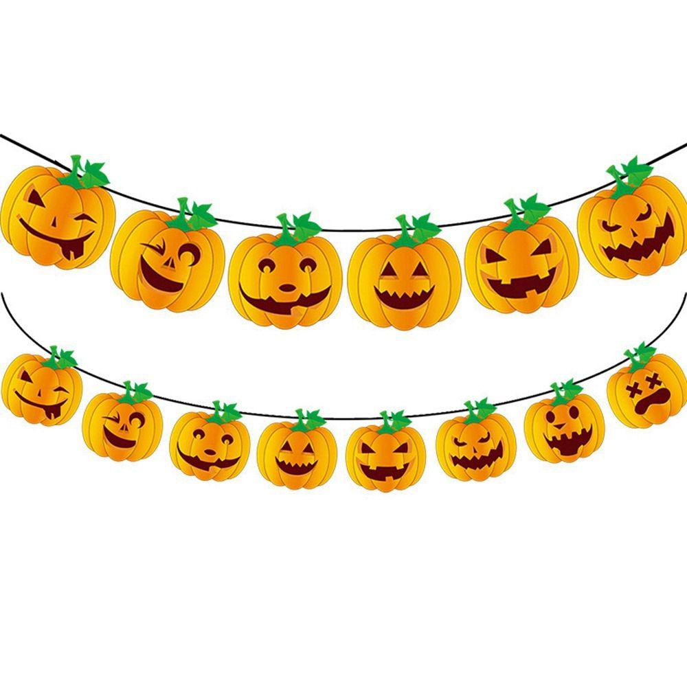 House Halloween Festival Ornaments Halloween Decor Hanging Garland Paper Chain Halloween Banner