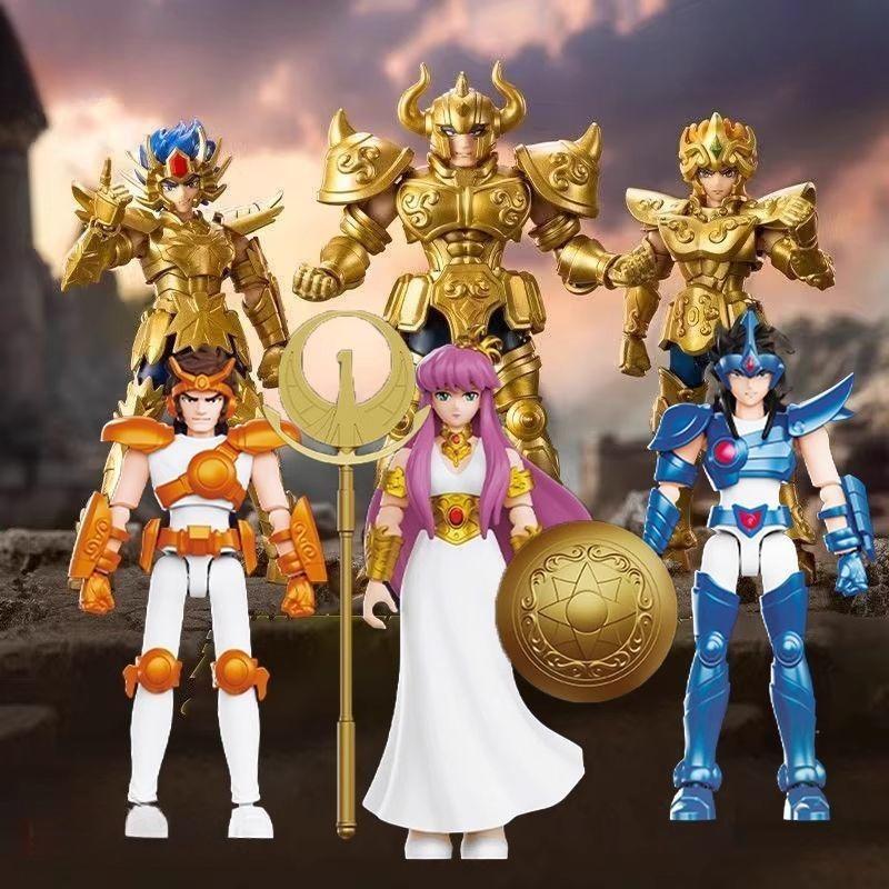 Фигурка Золотого Святого Blokees Версия Галактики 02 Весы Доко Стрелец Saint Seiya Собираемые Игрушки Подарок на День Рождения для Детей
