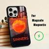 S-Sinners M-Movie-E W-Обои Чехол для Телефона Для iPhone 17,16,15,14,13,12,Plus,Pro,Max для Magsafe Магнитная Беспроводная Зарядка
