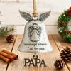 Christmas Bell Ornament Collectible Holiday Angel Wing Bell Engraved Christmas Pendant Memorial Decoration