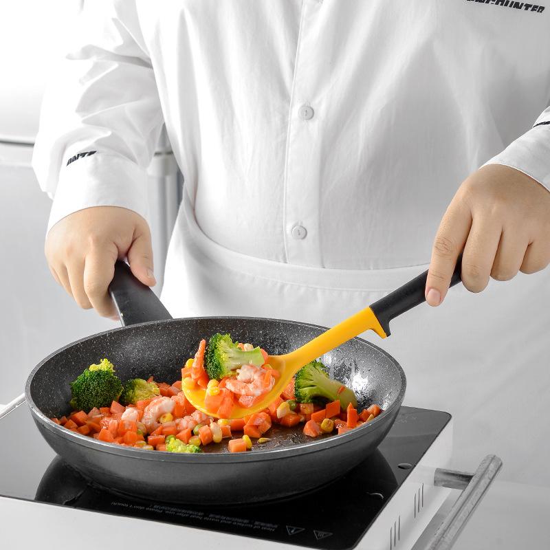 Черный и желтый пэчворк силиконовый кухонный набор из 10 предметов кухонные принадлежности для приготовления пищи ведро для хранения