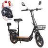 KuKirin C1 Pro Multifunctional Foldable E-Scooter 500W, 48V 26Ah with Basket, Mirror, Seat, Rear Rack for Commuting and Travel