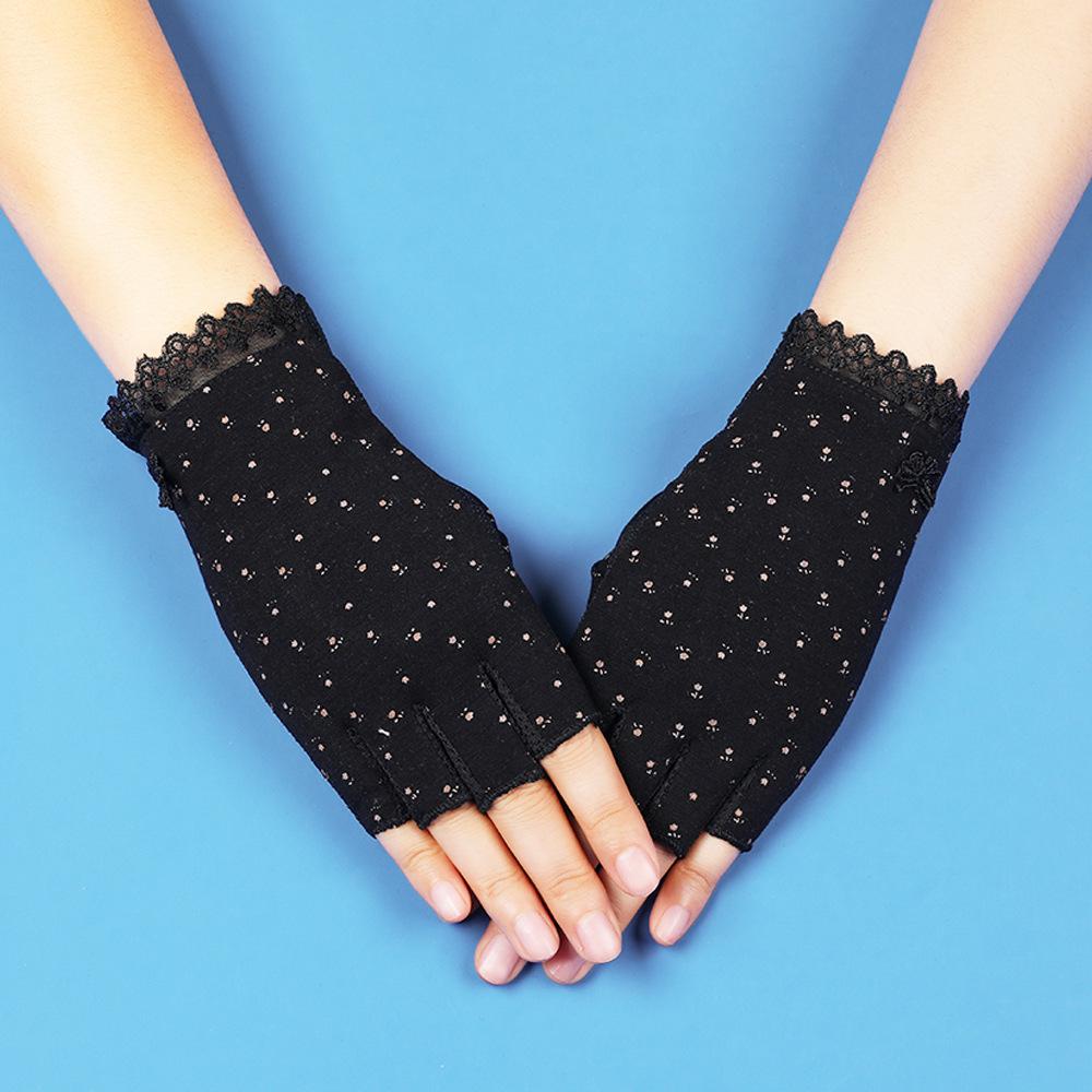 Солнцезащитные перчатки без пальцев для женщин, тонкие дышащие летние, противоскользящие, для маникюра, УФ-защита, для велоспорта, вождения