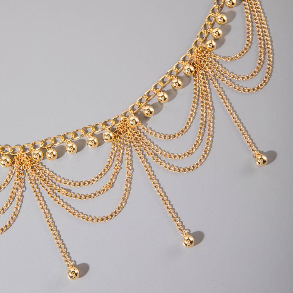 Silver Metal Body Chain Belt Body Jewelry Tassels Tassel Waistchain Dress Accessories