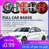 Для Alfa Romeo 2026 Горячая наклейка для Alfa Romeo 147 Giulietta Stelvio 40 мм 50 мм 56 мм 60 мм 65 мм 74 мм Логотип-эмблема на капот автомобиля Re