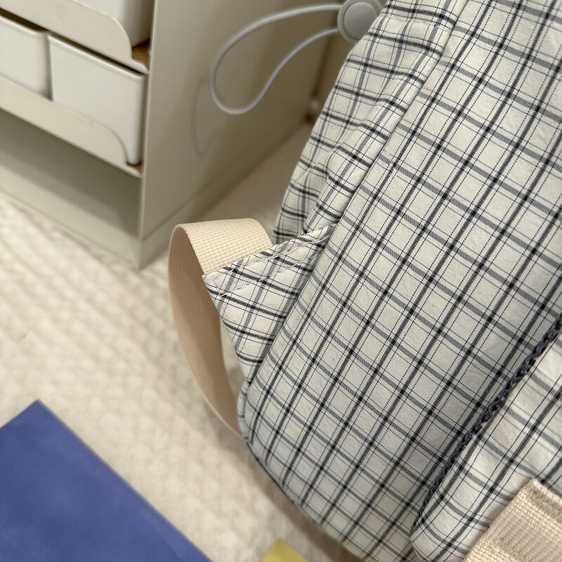 Студенческий школьный рюкзак Женский легкий водоотталкивающий клетчатый рюкзак Дорожный рюкзак