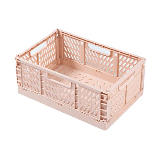  Storage Crate Box Collapsible Large Capacity    Sturdy Practical Collapsible Plastic Storage Crate Box for Cosmetic